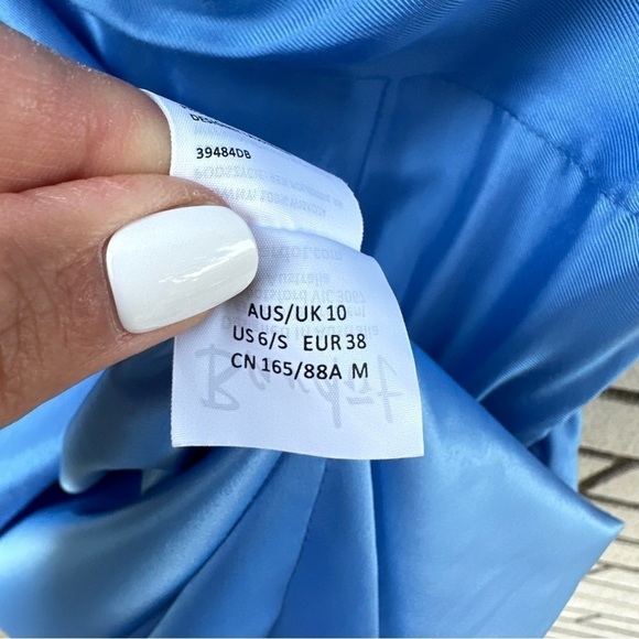 Bardot Lucia One Shoulder Frill Dress Blue - Picture 13 of 13